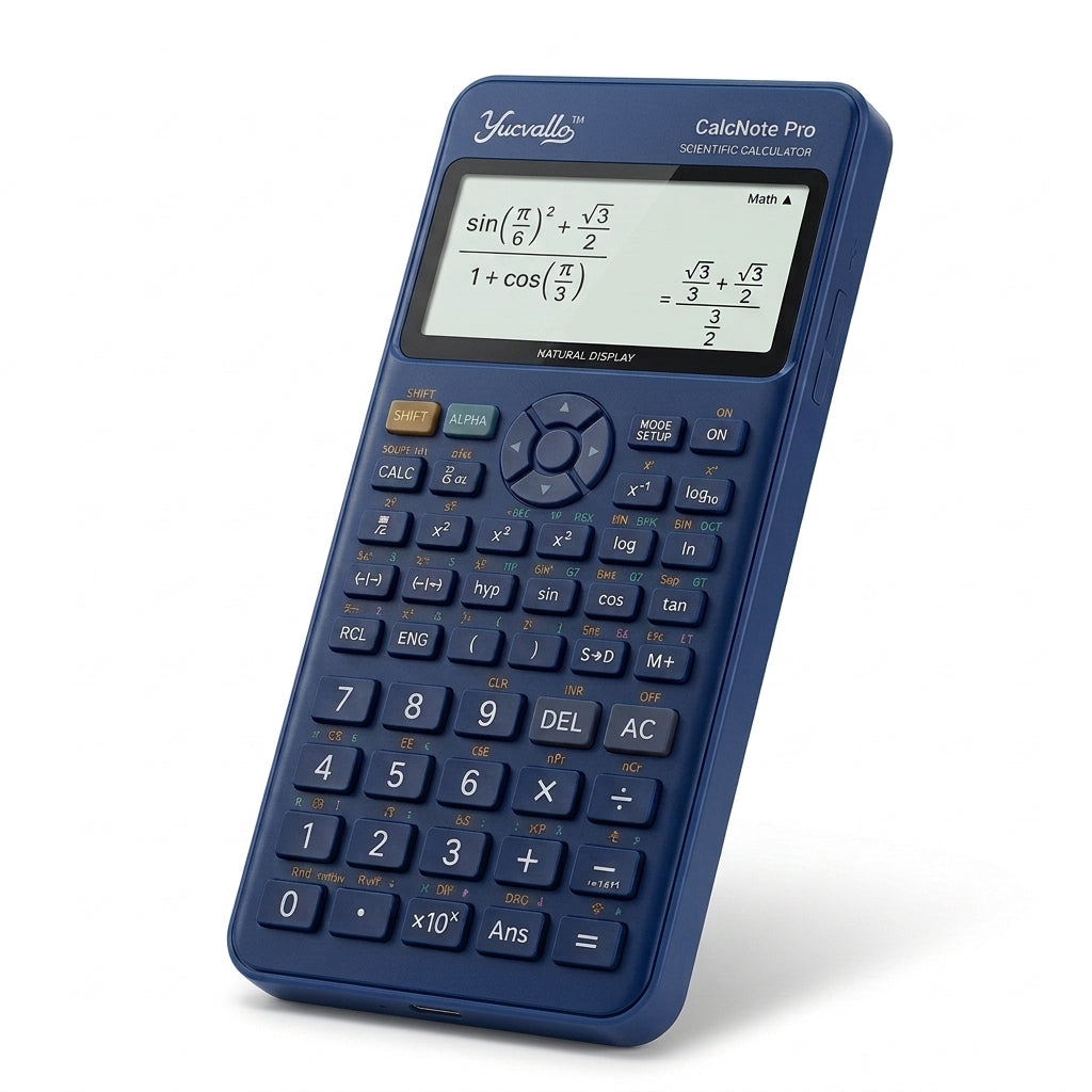 Yucvallo™ CalcNote Pro Scientific Calculator – Advanced Non-Graphing Calculator with Natural Display, Equation Memory & USB-C Rechargeable Power